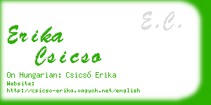erika csicso business card