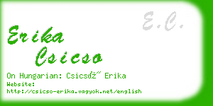 erika csicso business card
